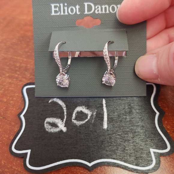 Eliot Danori Cubic Zirconia leaver back drop earrings - Picture 7 of 7